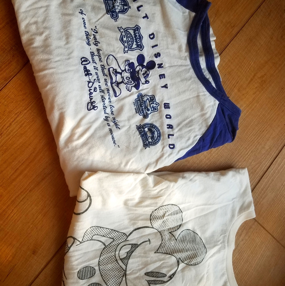 2 disney shirts size small